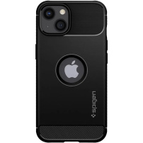Trpežni ovitek Spigen Rugged Armor za iPhone 13 - črna