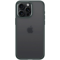 Spigen Ultra Hybrid Matte transparentni mat ovitek za iPhone 15 Pro Max - temno zelena