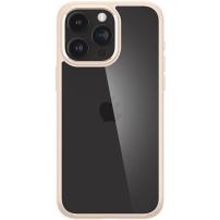 Spigen Ultra Hybrid transparentni ovitek za iPhone 15 Pro - bež