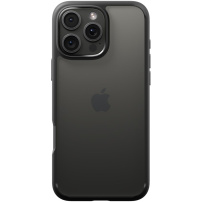 Spigen Ultra Hybrid maten prozoren ovitek z barvnim okvirjem za iPhone 16 Pro Max - črn