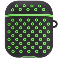 Silikonski zaščitni pokrov za AirPods 1 / 2 - črno-zelena