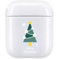 Trden prozoren ovitek za AirPods 1 / 2 - božična jelka