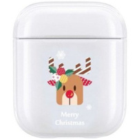 Trden prozoren ovitek za AirPods 1 / 2 - božični severni jelen