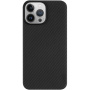 Tactical Aramid etui z vzorcem karbonskim vlaken in MagSafe za iPhone 14 Pro - črna