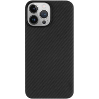 Tactical Aramid etui z vzorcem karbonskim vlaken in MagSafe za iPhone 14 Pro - črna