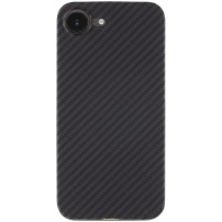 Tactical Aramid ovitek z vzorcem karbonskih vlaken in MagSafe za iPhone 16e / 17e - temno siv