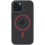 Tactical Hyperstealth 2.0 Transparent Cover z MagSafe za iPhone 15 - črno rdeč