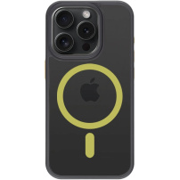 Tactical Prozoren ovitek Hyperstealth 2.0 z MagSafe za iPhone 15 Pro - črno rumen