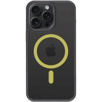 Tactical Prozoren ovitek Hyperstealth 2.0 z MagSafe za iPhone 15 Pro Max - črno rumen