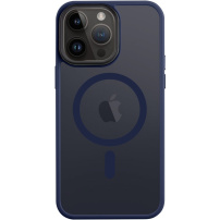 Prozorni etui Tactical Hyperstealth z MagSafe za iPhone 14 Pro Max - temno moder