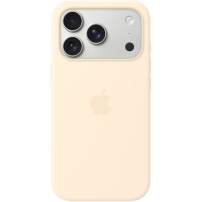 Originalne Apple silikonski ovitek z MagSafe za iPhone 17 Pro - vanilijev