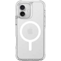 UNIQ Combat Luminous MagClick Case z okvirjem, ki sveti v temi in MagSafe za iPhone 16 Plus - prozoren