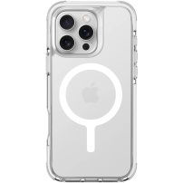 UNIQ Combat Luminous MagClick Case z okvirjem Glow in the Dark in MagSafe za iPhone 16 Pro Max - prozoren