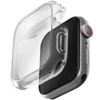 UNIQ Garde Hybrid etui z zaščito zaslona za Apple uro 45 mm - prozorna