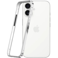 Zaščitni okvir za iPhone 16 Plus - srebrn