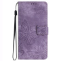 Preklopni etui z vzorcem metuljev za iPhone 16 Plus - vijoličen