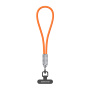 DUX DUCIS 2v1 silikonski polnilni in podatkovni kabel in pašček - USB-C na USB-C - 30 cm - oranžen