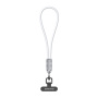 DUX DUCIS 2v1 silikonski polnilni in podatkovni kabel in pašček - USB-C na USB-C - 30 cm - bel