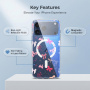 Prozoren ovitek z bleščicami, vzorcem pentljic in MagSafe za iPhone 17 Pro Max - roza