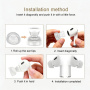 XDcase nadomestni silikonski čepki s čistilno palčko za AirPods Pro 3 - XS/S/M/L - prozorni