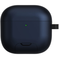 Ovitek z zložljivim stojalom in karabinom za AirPods 4 / 5 - temno moder