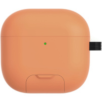 Ovitek z zložljivim stojalom in karabinom za AirPods 4 / 5 - oranžen