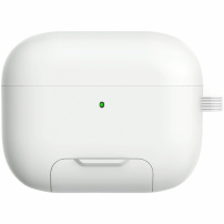 Ovitek z zložljivim stojalom in karabinom za AirPods Pro 3 - bel