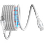 ENKAY magnetni pleten polnilni in podatkovni kabel - USB-C na USB-C - 2 m - bel