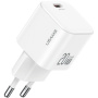 USAMS CC260 GaN mini hitri polnilni adapter z vhodom USB-C - 20W - bel