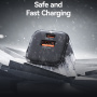 USAMS CC263 GaN mini hitri polnilni adapter z vrati USB-C / USB-A - 30W - bel