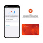 FIXED Tag Card pametni lokator v obliki kartice s podporo Find My - oranžen