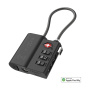 FIXED Tag Lock pametni lokator v slogu ključavnice na kodo s podporo Find My in TSA za pritrditev na kovček - črn