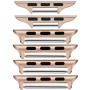 Komplet nadomestnih kovinskih zaponk s 3 širinami za Apple Watch Ultra 49mm / 46mm / 45mm / 44mm / 42mm - 3 kosi - rožnato zlata