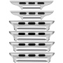 Komplet nadomestnih kovinskih zaponk s 3 širinami za Apple Watch Ultra 49mm / 46mm / 45mm / 44mm / 42mm - 3 kosi - srebrna