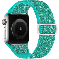 Bleščeč najlonski pašček z drsno zaponko za Apple Watch 42mm / 41mm / 40mm / 38mm - turkizen