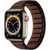 Semišast magnetni pašček za Apple Watch 42mm / 41mm / 40mm / 38mm - temno rjav