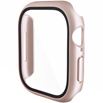 ENKAY kovinski ovitek s kaljenim steklom za Apple Watch 46mm - roza