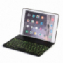 Aluminijasta prevleka Witspad z barvno osvetljeno tipkovnico Bluetooth za iPad 9,7" (2017/2018) / Pro 9,7" / Air 1 / 2 - črna