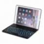 Aluminijasta prevleka Witspad z barvno osvetljeno tipkovnico Bluetooth za iPad 9,7" (2017/2018) / Pro 9,7" / Air 1 / 2 - črna