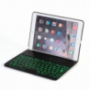 Aluminijasta prevleka Witspad z barvno osvetljeno tipkovnico Bluetooth za iPad 9,7" (2017/2018) / Pro 9,7" / Air 1 / 2 - črna
