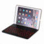 Aluminijasta prevleka Witspad z barvno osvetljeno tipkovnico Bluetooth za iPad 9,7" (2017/2018) / Pro 9,7" / Air 1 / 2 - črna