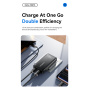 ESSAGER ES-CD48 GaN ultratanek hitri polnilnik z vrati USB-C / USB-A - 65W - črn