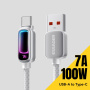 ESSAGER pleten polnilni in podatkovni kabel z osvetlitvijo - USB-A na USB-C - 2 m - svetlo siv