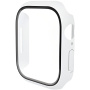ENKAY maten ovitek s kaljenim steklom za Apple Watch 42mm (Series 10 / 11) - bel