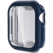 ENKAY ovitek iz mehke plastike z zaščito zaslona za Apple Watch 42mm (Series 10 / 11) - temno moder
