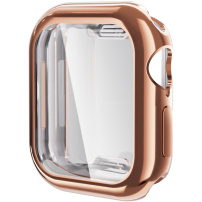 ENKAY ovitek iz mehke plastike z zaščito zaslona za Apple Watch 46mm - rožnato zlato