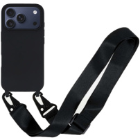 Matni ovitek z nastavljivim paščkom za iPhone 17 Pro Max - črn