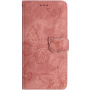 Preklopni etui z vzorcem metuljev za iPhone 16e / 17e - roza