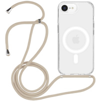 Prozoren ovitek z vrvico in MagSafe za iPhone 16e / 17e - bež