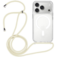 Prozoren ovitek z vrvico in MagSafe za iPhone 17 Pro - krem